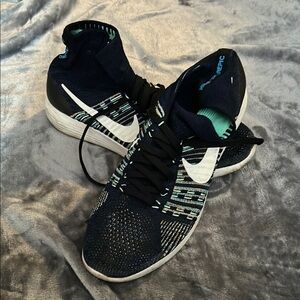Nike Black and Aqua Running Shoes